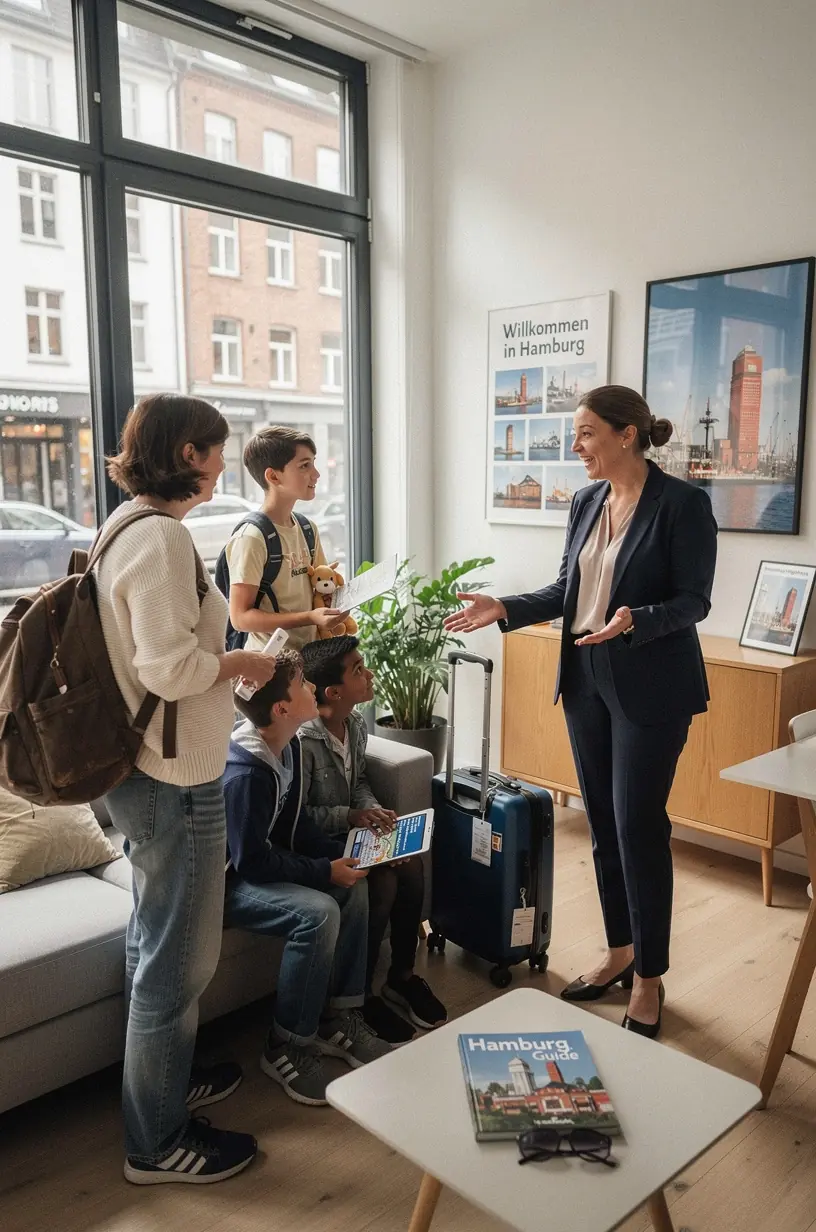Besucher einer historischen Stadt während eines Volksfests, umgeben von authentischer Architektur.